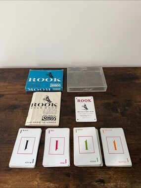 ROOK Vintage Card Game Parker Brothers COMPLETE Case Instructions USA 1963